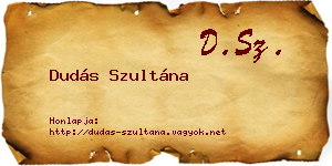 Dudás Szultána névjegykártya